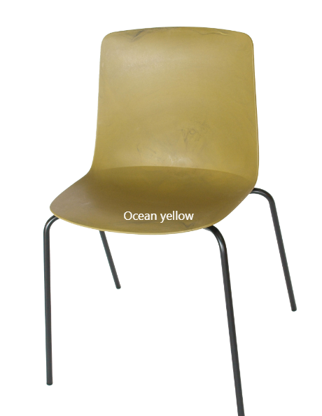 Designet af Andersen og Voll med en plastikskal lavet af 100 % genanvendt plastik ocean yellow