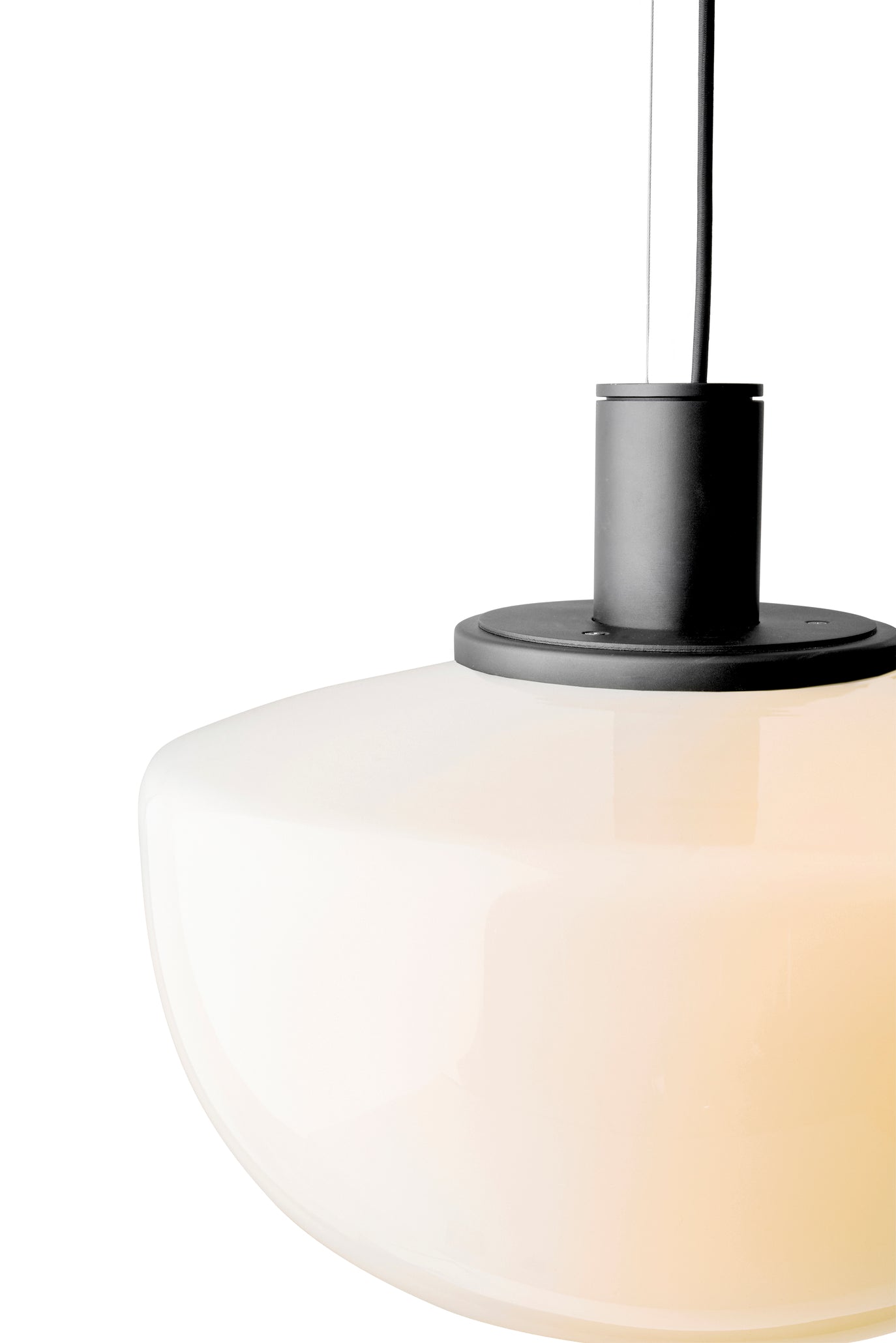 Bank Pendant - halvcirkelformet opal lampe